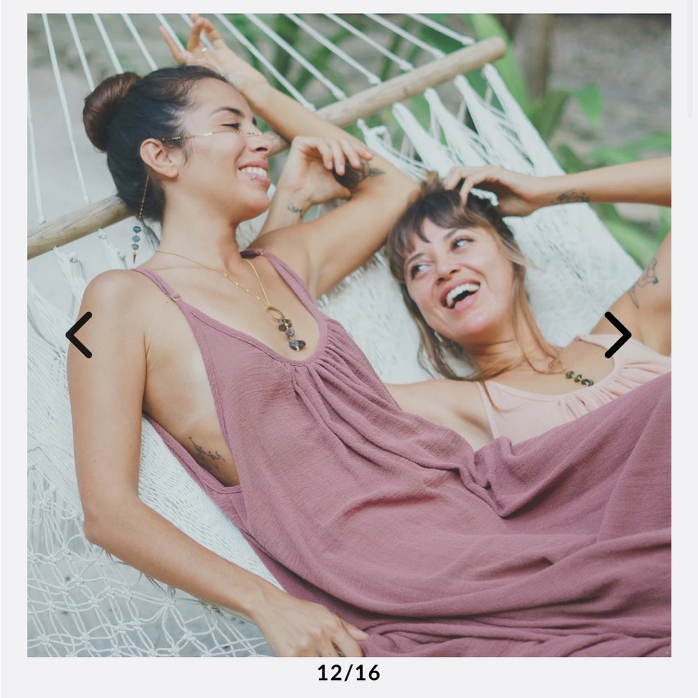 OMNIA Tulum Akumal Raw gauze dress black size small - Picture 3 of 13